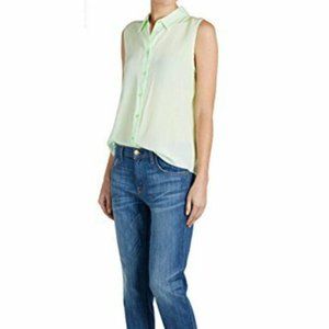 EQUIPMENT Femme Milla Mayan Green Silk Top (M)